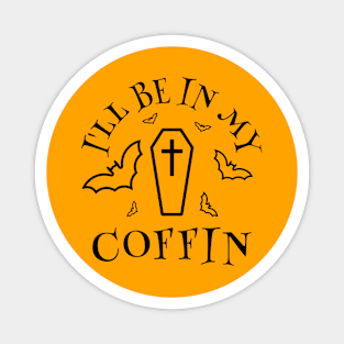 Bats And Coffin Halloween Magnet